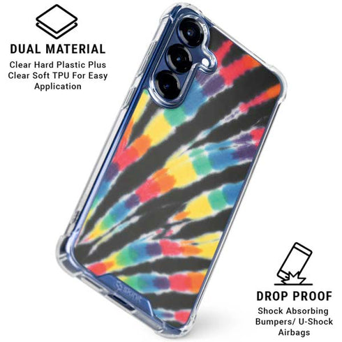 Liquid Blue Tie Dye - Rainbow Galaxy S25 Clear Case